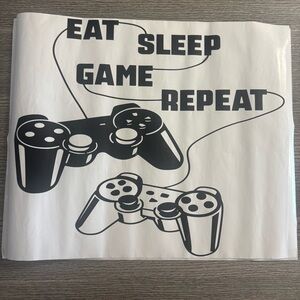 Gamer Wall Art Vinyl Decal EAT, Sleep, Game, Repeat Gamers Decor